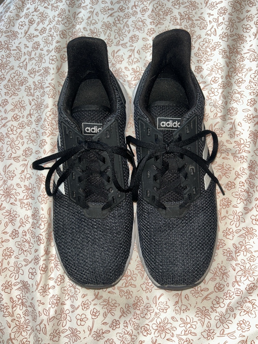 Adidas Black Knit Lace-Up Sneakers